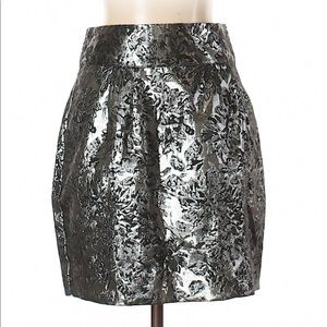 Silence + Noise silver mini skirt